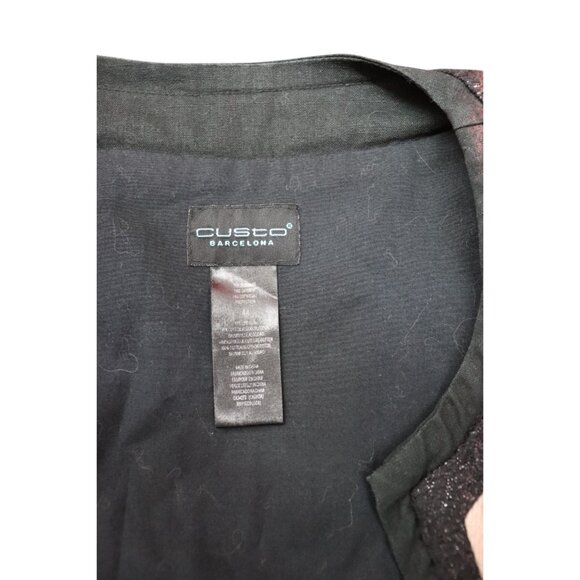 CUSTO BARCELONA Painterly Couture Wearable ART Printed Zip-Up Blazer Jacket L - Picture 9 of 9